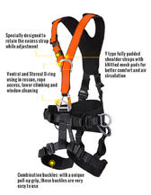 A Full Body Harness is a safety harness that holds a person in place while they work