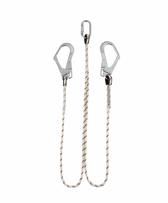 How does the choice of cloth in fall arrest lanyards effect their sturdiness and standard lifespan?
